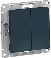 Выключатель без рамки Systeme Electric AtlasDesign 2-кл. изумруд картинка